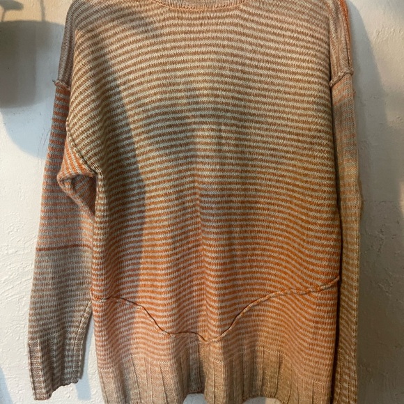 CABI Women's Ombre Sweater Long Sleeve Amber Turtleneck Orange Gray - Picture 4 of 5